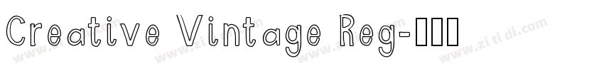 Creative Vintage Reg字体转换